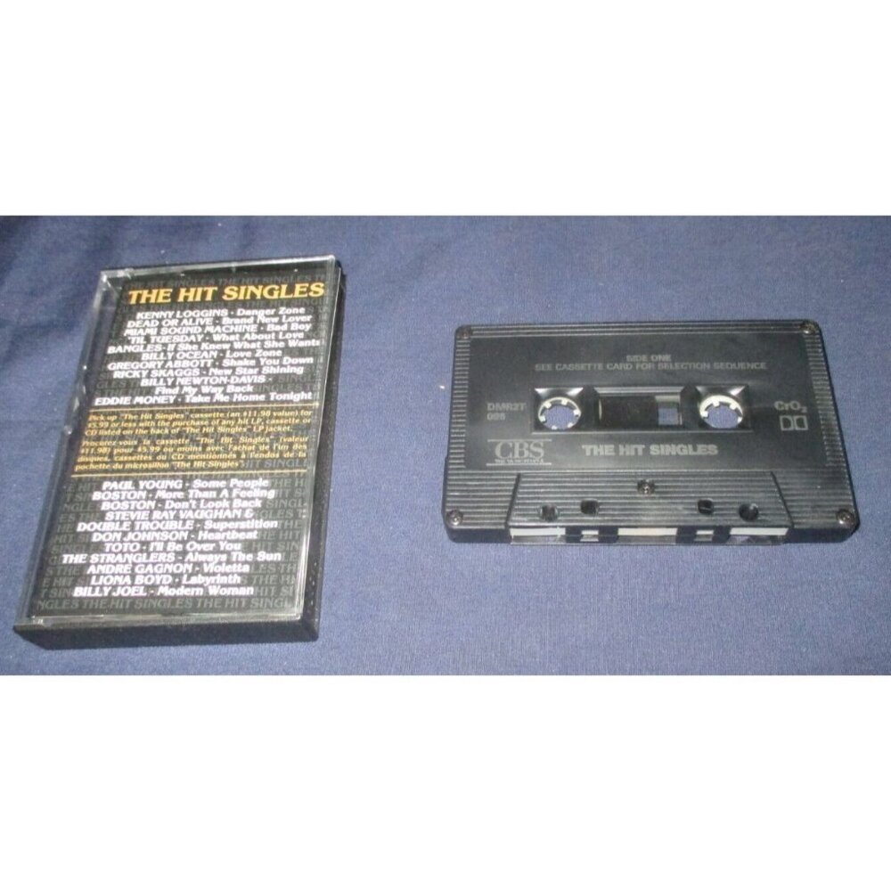 The Hit Singles - Various Artists on cassette (CBS Records, Canada, 1987)